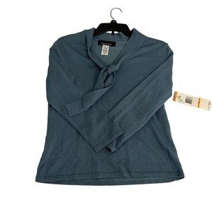 NWT Jones New York Womens Blue shirt Size Small